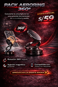 Soporte “AeroRing” Magnético para Celular (360°)